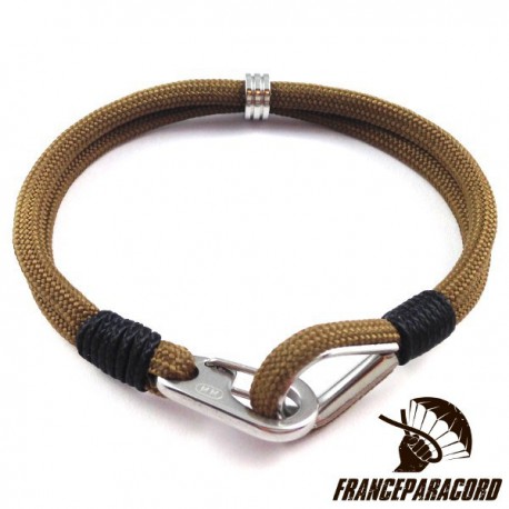 Bracelet paracord Mousqueton Classique Clip & Cosse Coeur