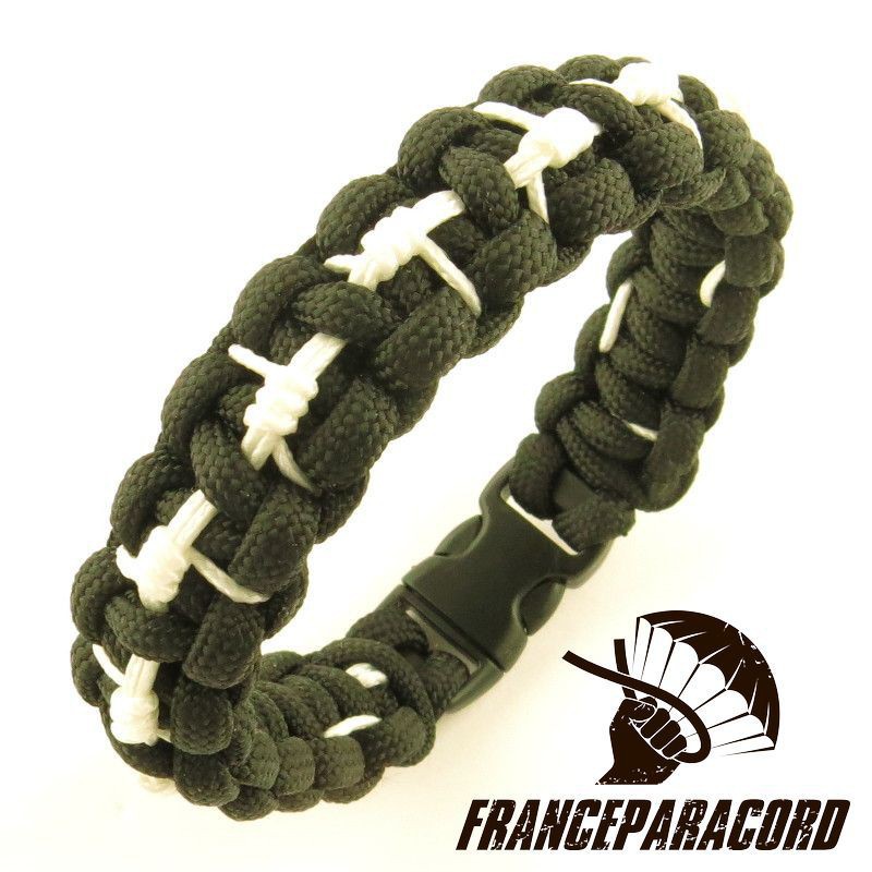 Bracelet tressage Paracorde BCB 300 cm avec manille inox de survie