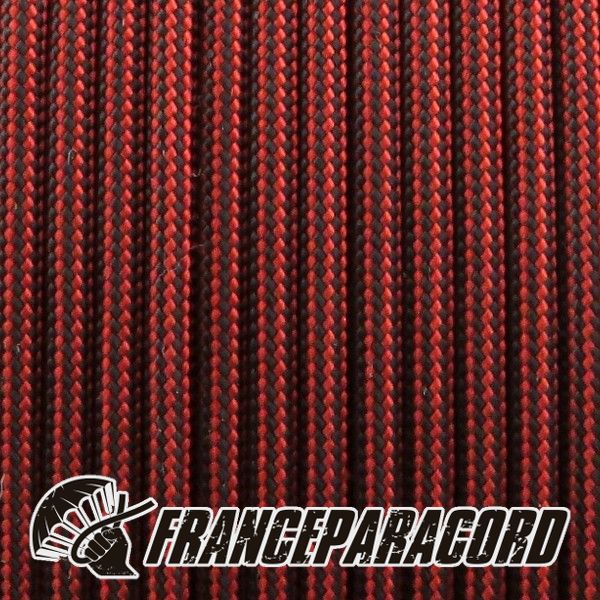 Paracord 550 - Imperial Red & Black Stripe