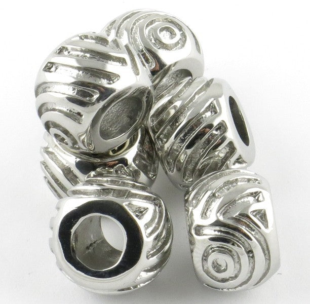 Perle tribale inox 10*13mm