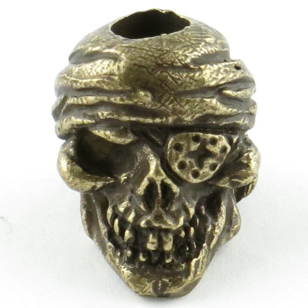 Tête de mort Pirate Bronze Massif Huilé