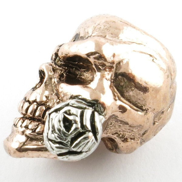 Tête de mort Rose Antique Rose Gold & Rhodium