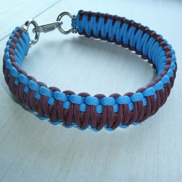 Collier de chien King Cobra Burgundy / Colonial Blue