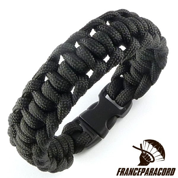 Bracelet paracord Half Hitch uni avec boucle rapide