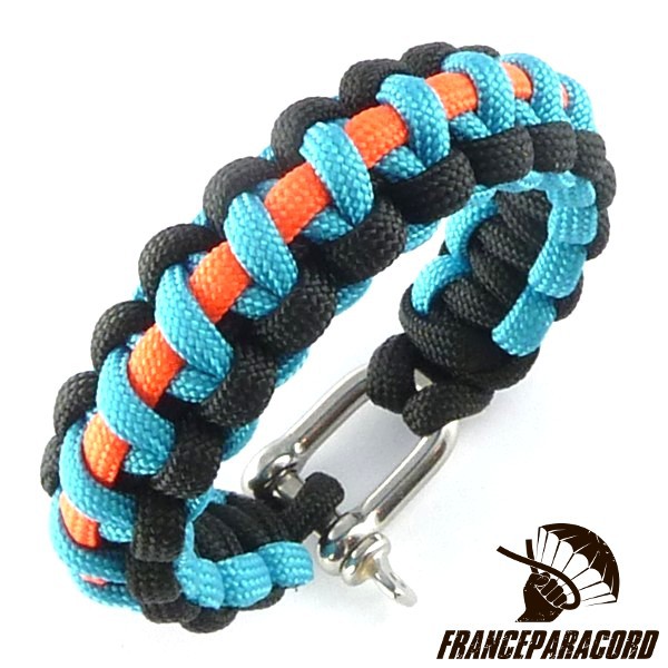 Bracelet paracord Cobra Line avec manille inox