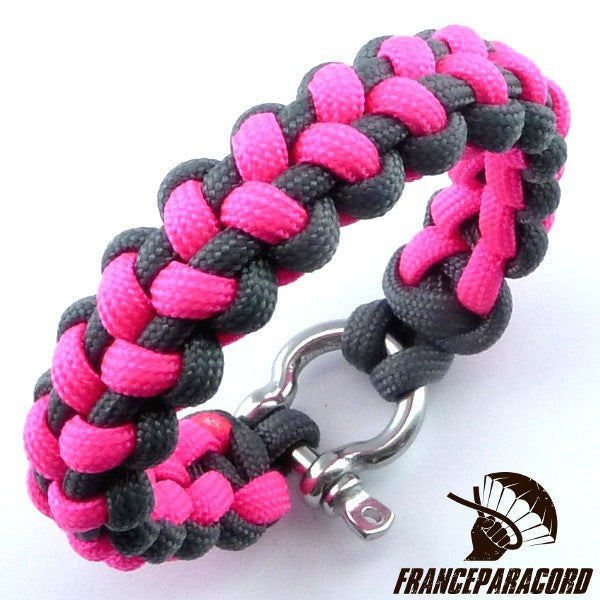 Bracelet paracord Stitched solomon bar avec manille inox