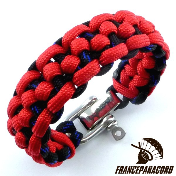 Bracelet paracord Morse code bar avec manille réglable