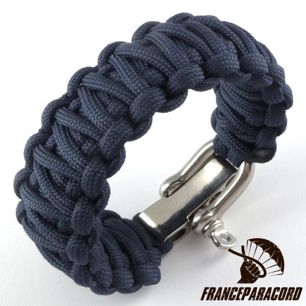 Bracelet paracord King Cobra uni avec manille réglable