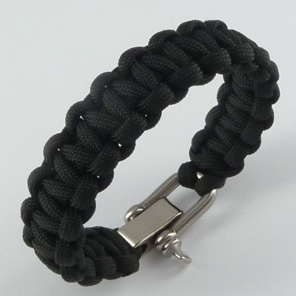 Bracelet paracord Cobra uni avec manille réglable