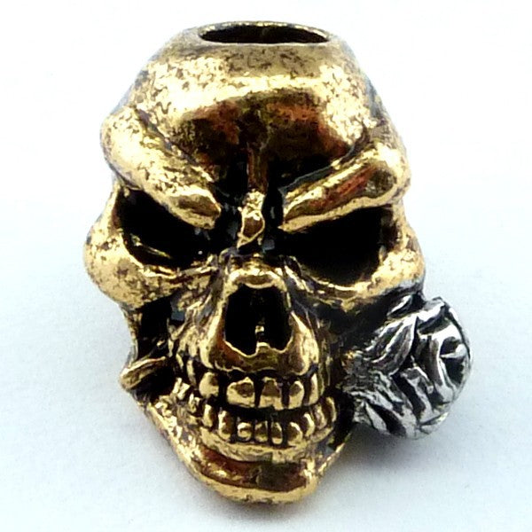 Tête de mort Rose 18k Gold & Rhodium