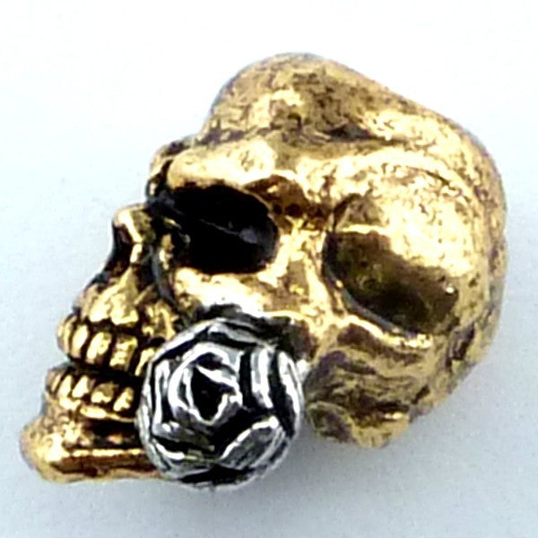 Tête de mort Rose 18k Gold & Rhodium