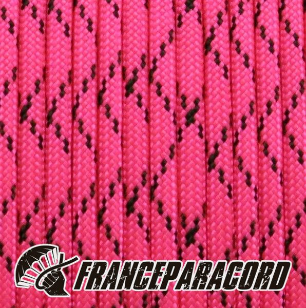 Paracord 550 - Neon Pink Black X