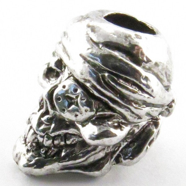 Tête de mort Pirate Antique Rhodium